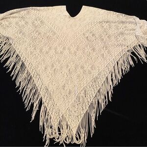 Vintage lace poncho